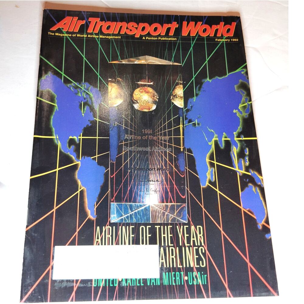 Air Transport World Magazine February 1992 - Airline of the Year Awards